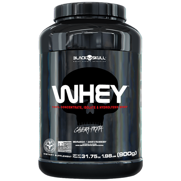 Whey Morango Pote Black Skull 900g