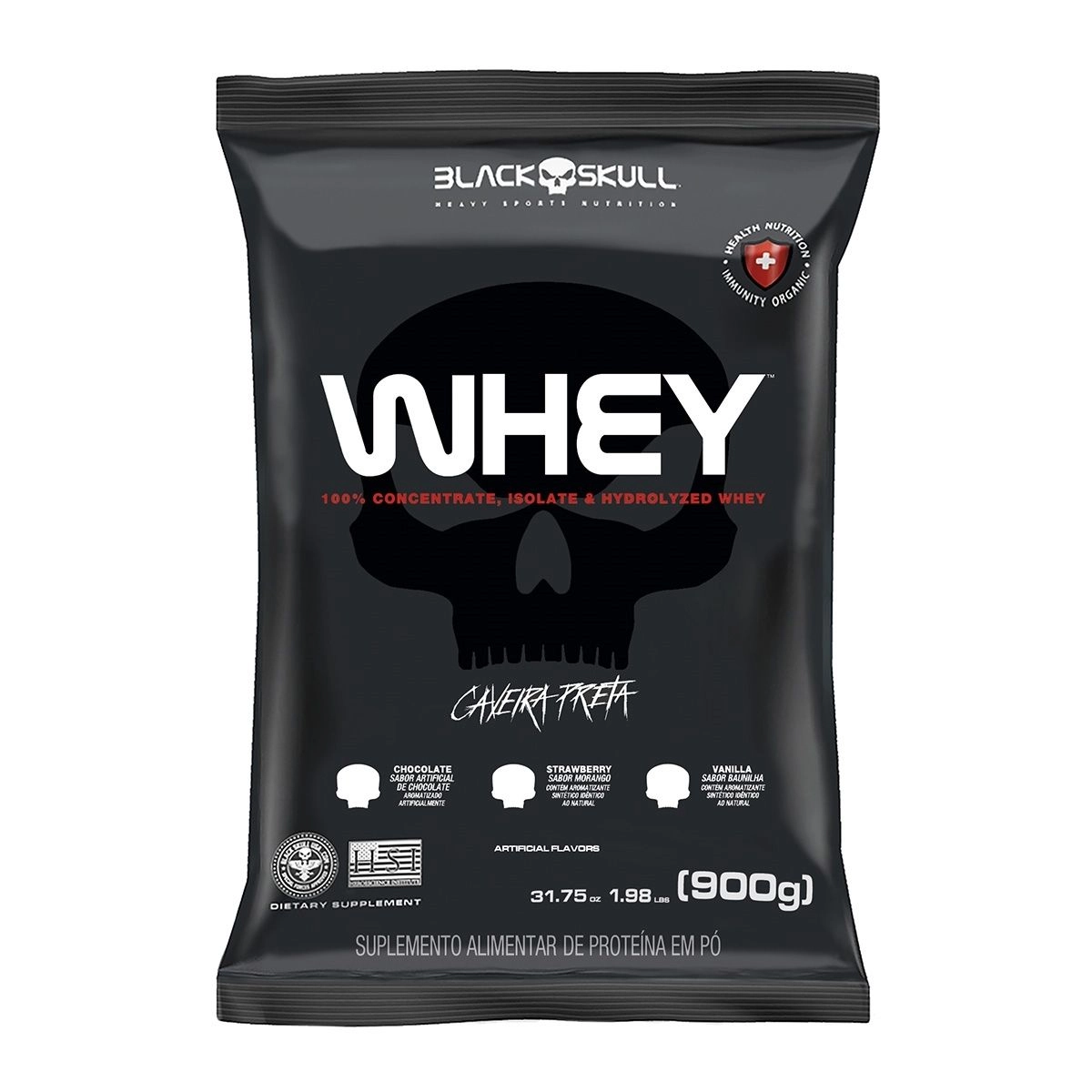 Refil Whey Baunilha Black Skull 900g