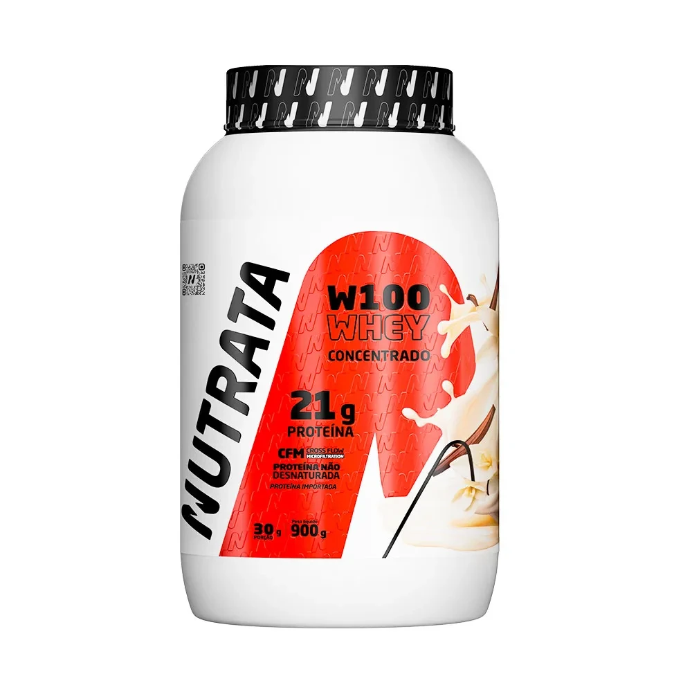 W100 Whey Baunilha Nutrata 900 g Pote