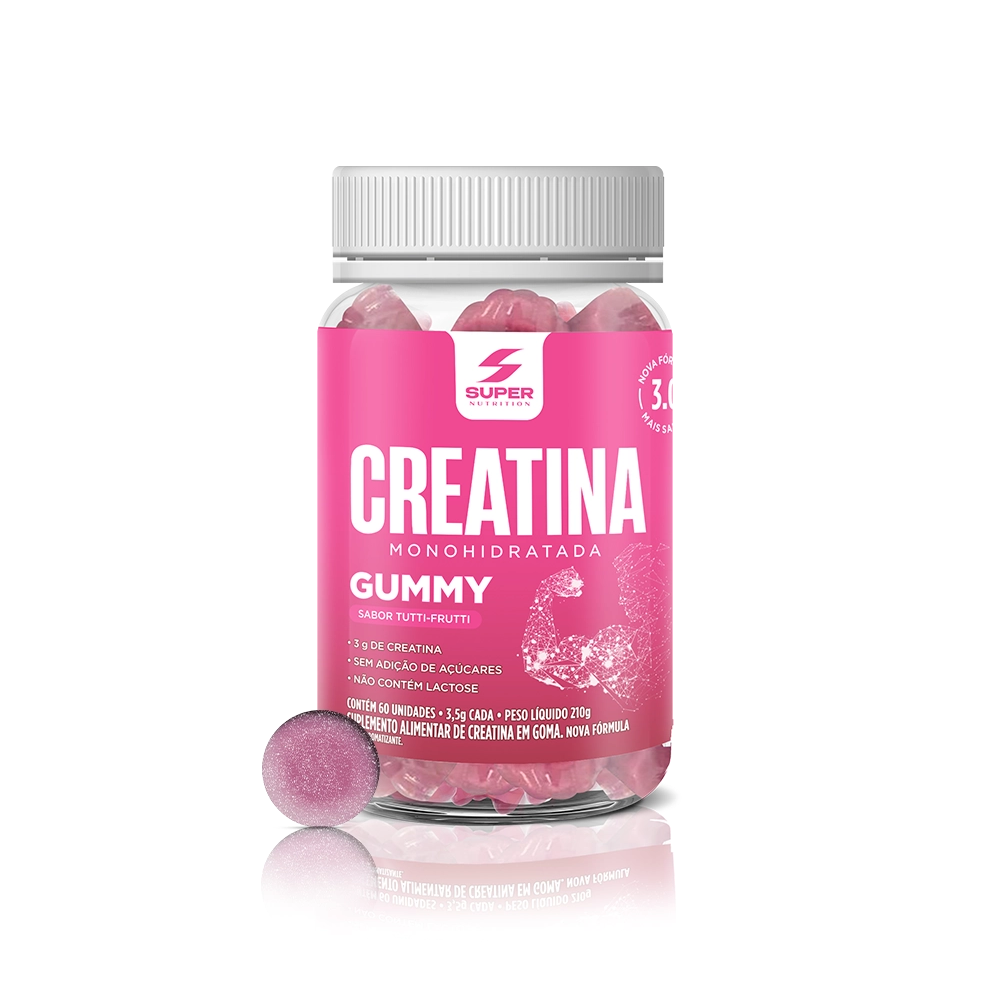 Super Gummy Creatina Tutti Frutti Desinchá 30 Gomas
