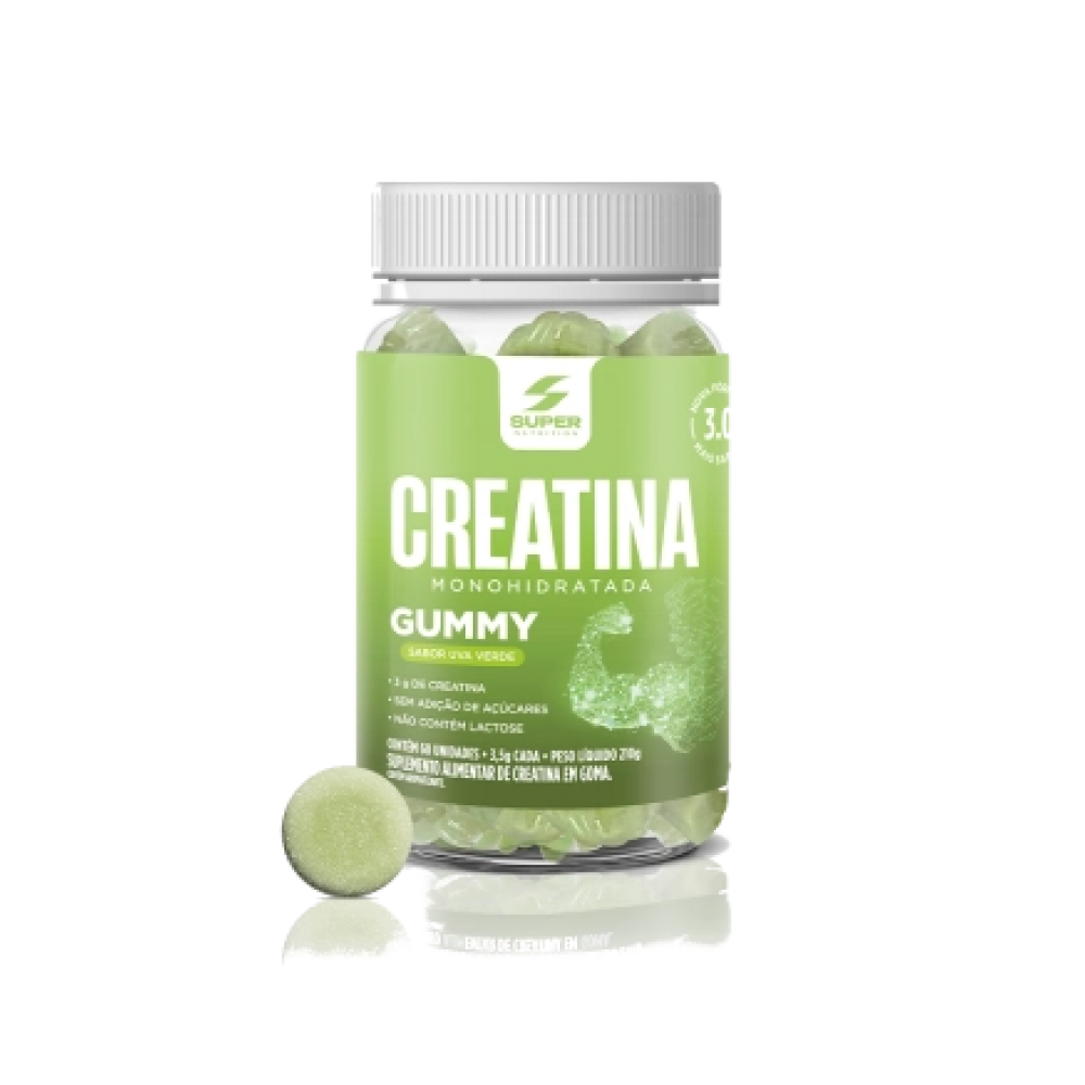 Super Gummy Creatina Uva Verde Desinchá 30 Gomas