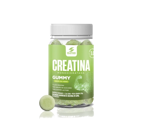 Super Gummy Creatina Uva Verde Desinchá 30 Gomas