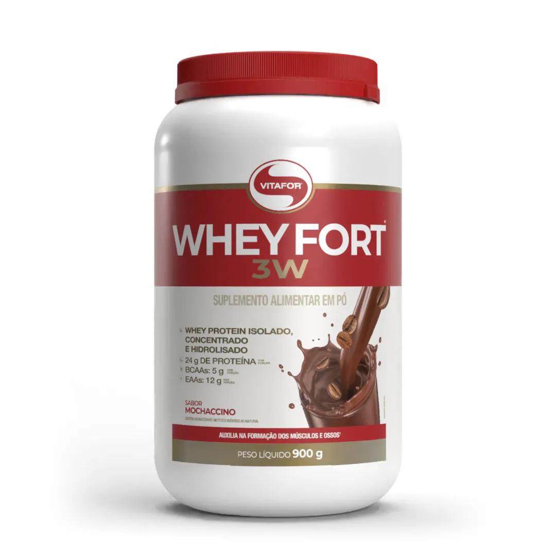 Whey Fort 3W Mochaccino Vitafor 900g