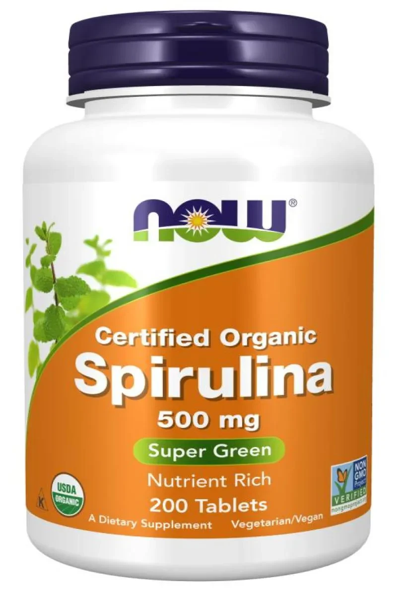 Spirulina 500mg Now Foods 200 Tabletes