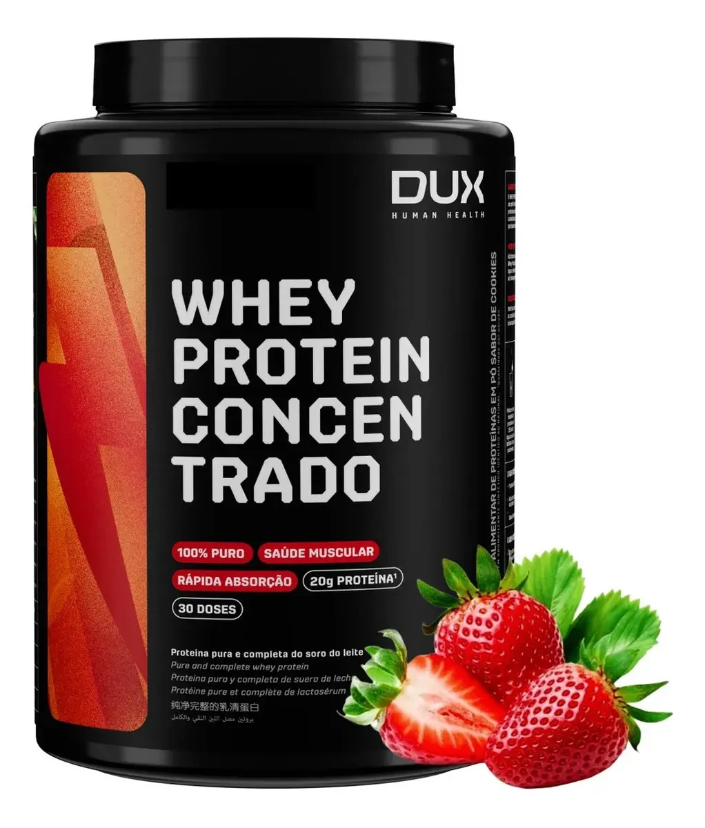 Whey Protein Concentrado Morango DUX Human Health 900g