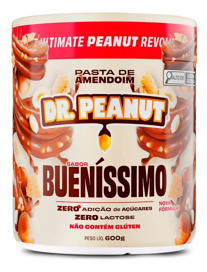 Pasta de Amendoim Bueníssimo com Whey Protein Dr. Peanut 600g