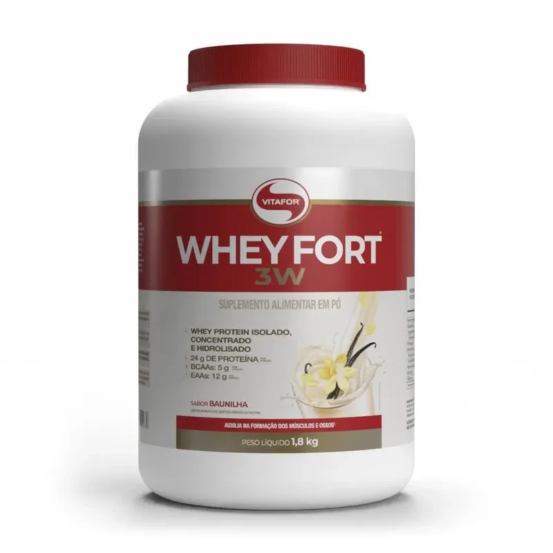 Whey Fort 3W Baunilha Vitafor 900g