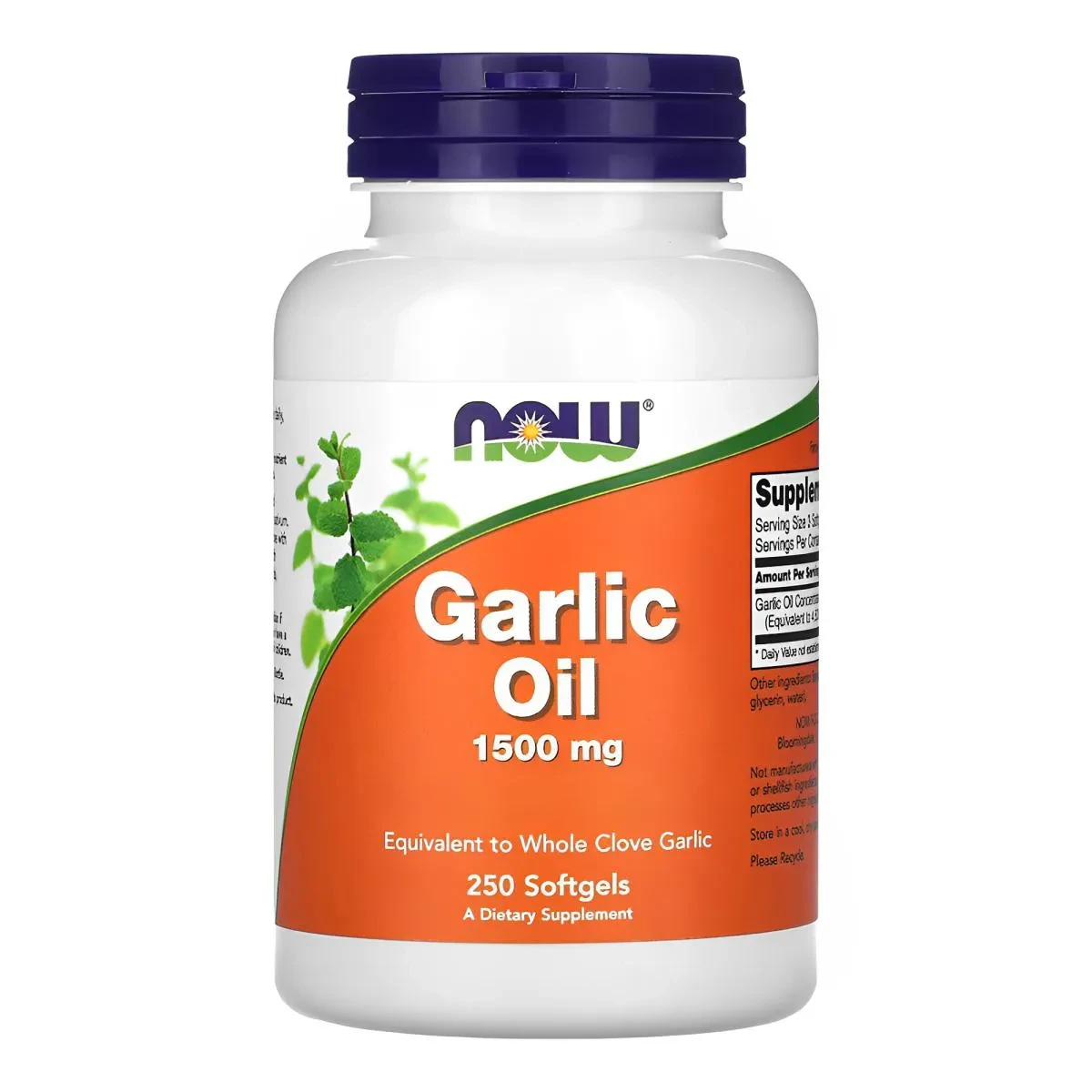 Óleo de Alho 1500mg Now Foods 250 Cápsulas