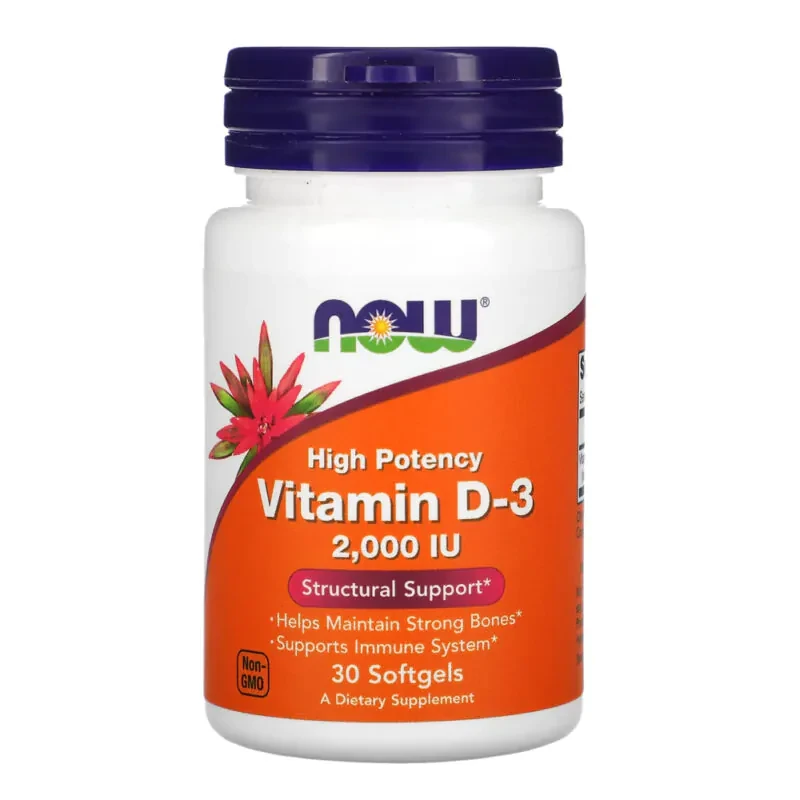 Vitamina D3 2000 UI Now Foods 30 Cápsulas