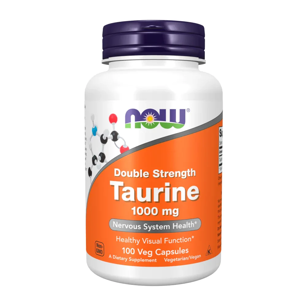 Taurina Extra Forte 1000mg Now Foods 100 Cápsulas