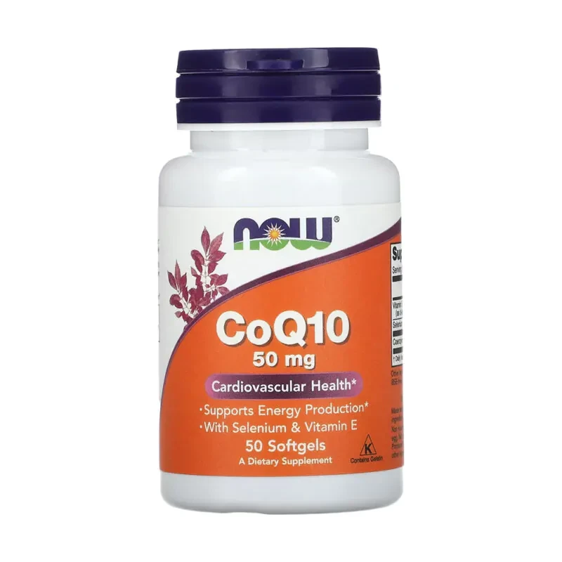 CoQ10 50mg + Vitamina E Now Foods 50 Cápsulas